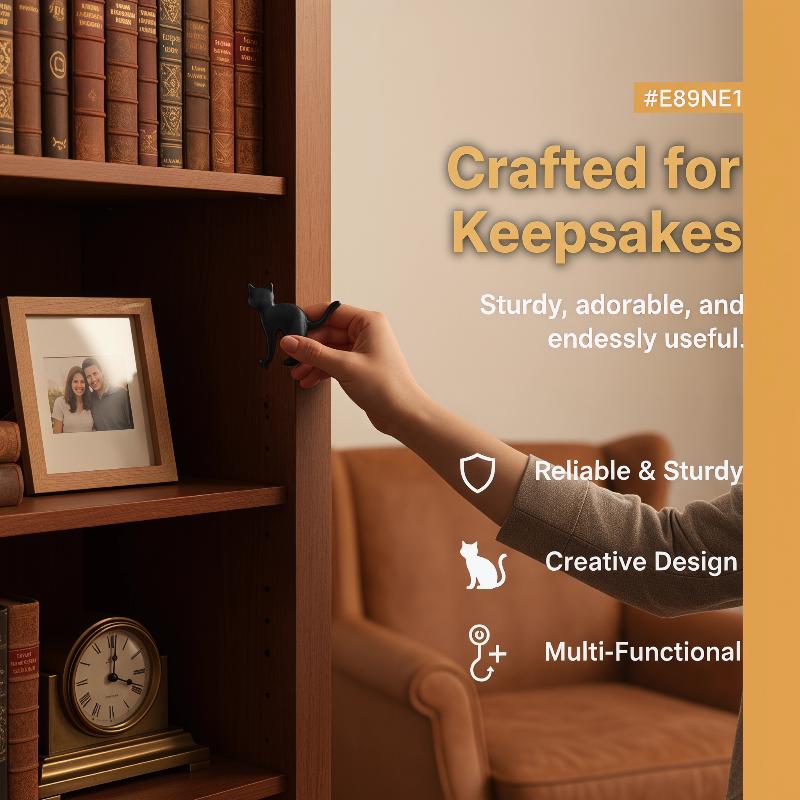 Desk Setup Shelf - Kait Rak Kucing dengan Patung Figurin