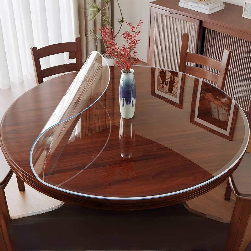 Desk Setup Wallpaper - Pelindung Meja PVC Transparan Bulat 0.7mm