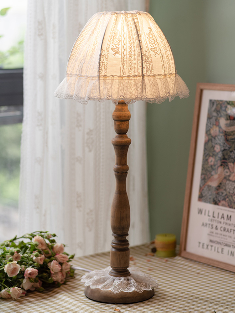 Desk Setup Wallpaper - Lampu Meja Kayu Solid Eropa Lampu