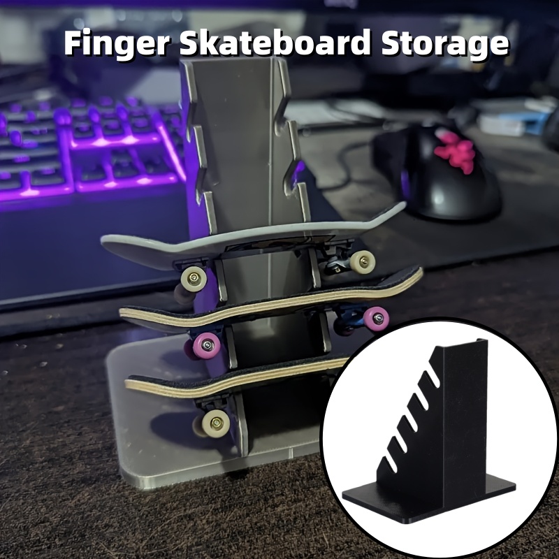 Desk Setup Shelf - 1 Buah Rak Pajangan Finger Skateboard