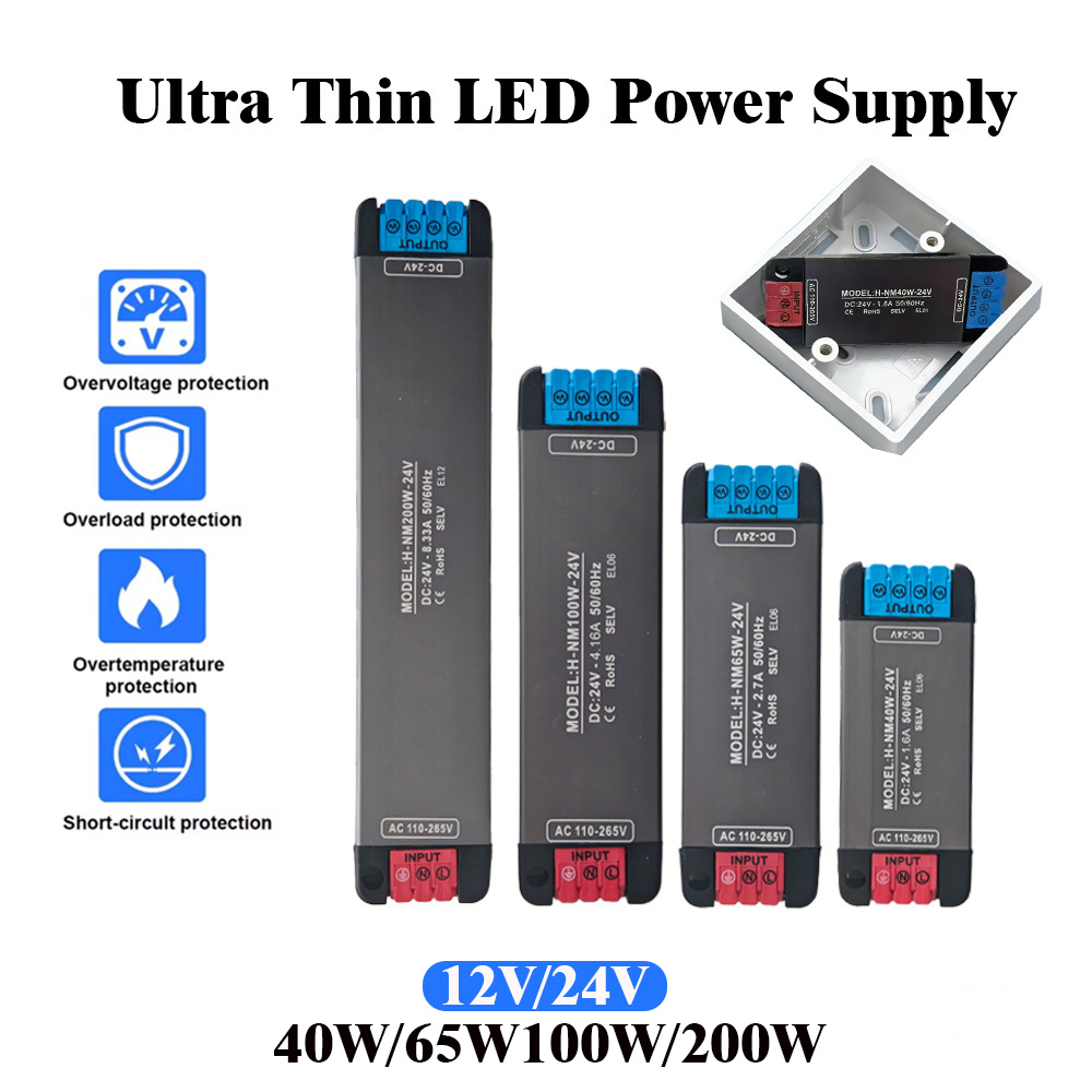 Power Strip Flat - DC24V 200W 100W 65W 40W Catu