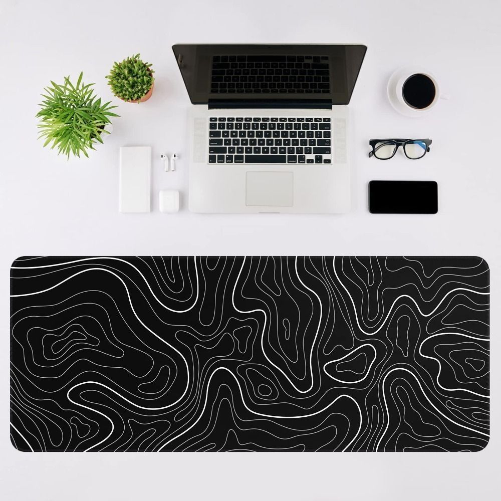 Desk Setup Carpet - Alas Mouse Gaming Profesional Bentuk Topografi