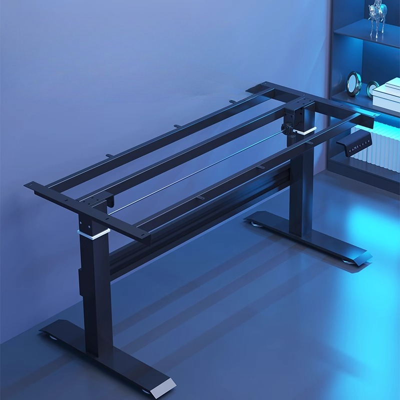 Desk Setup Oak - Meja Berdiri Elektrik dengan Laci Meja