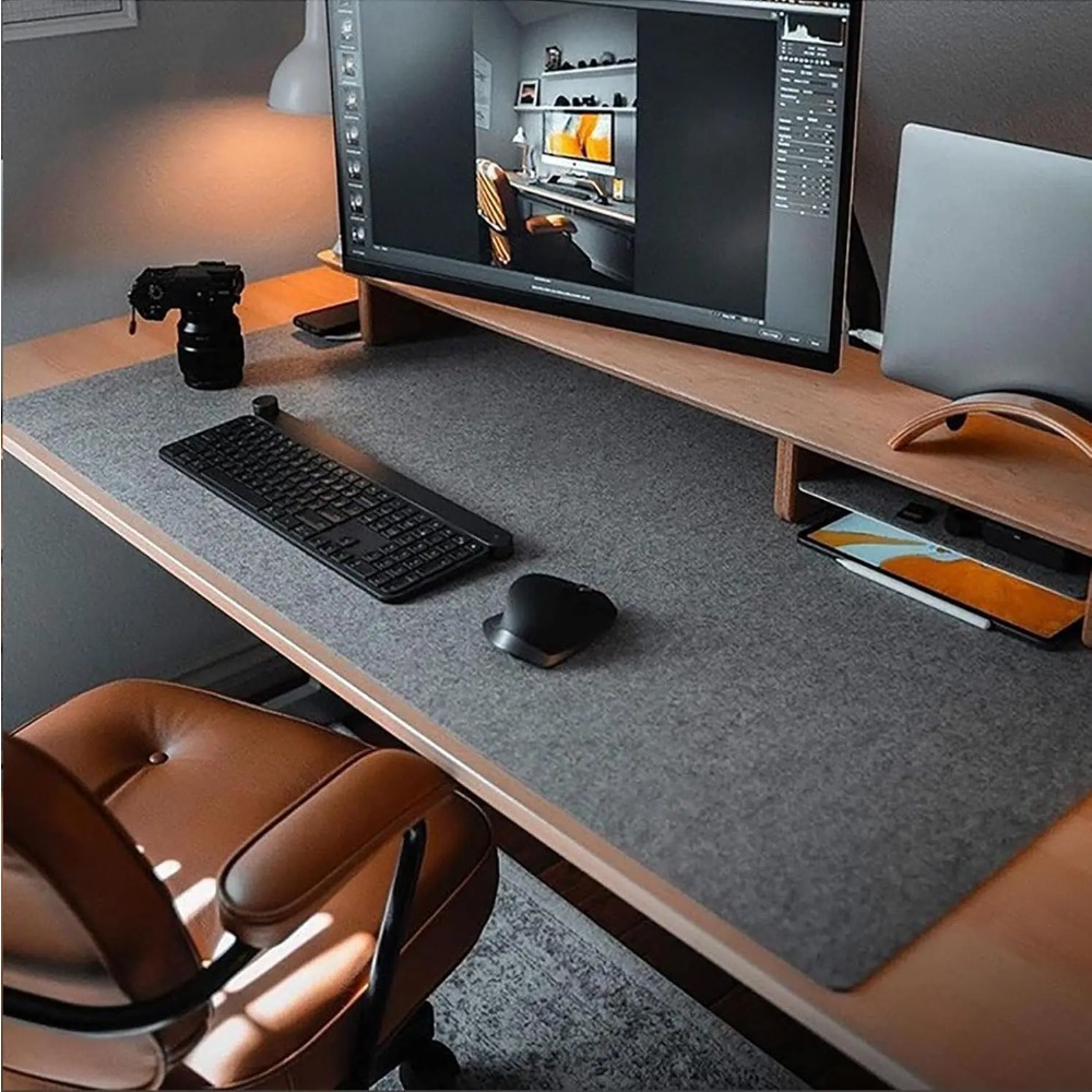 Desk Setup Carpet - Alas Meja Felt untuk Komputer (31.5x15.7