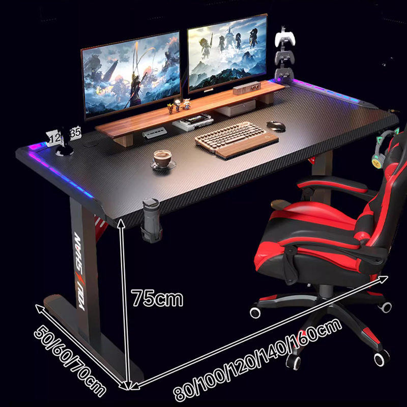 Desk Setup Oak - Meja Atas Angkat untuk Komputer Tinggi