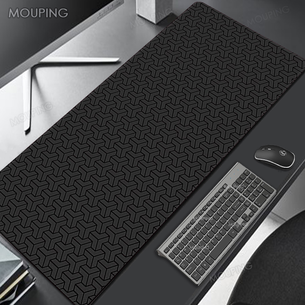 Desk Setup Black And White - Karpet Alas Meja Hitam Aksesori Meja