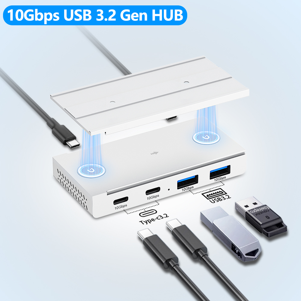 Desk Setup Mac - 10Gbps USB3.2 Gen2 HUB Meja Pemisah