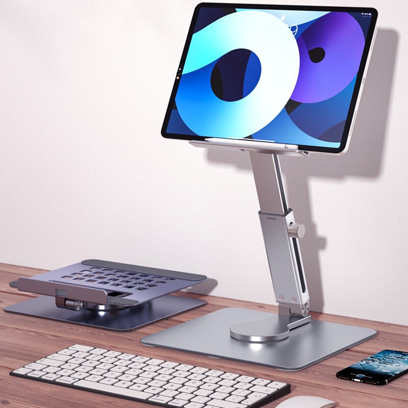 Dudukan Tablet aluminium, dudu - Desk Setup Ipad ulasan dan harga
