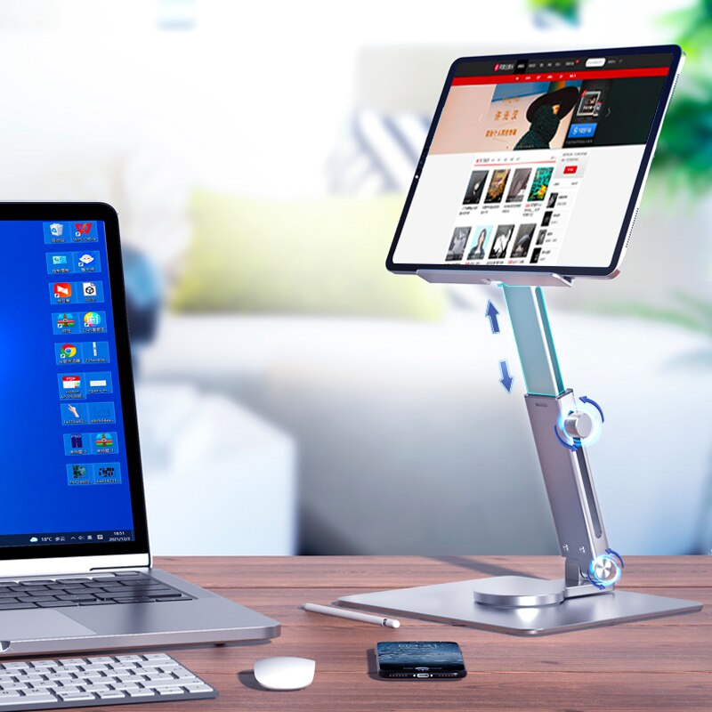 Dudukan Tablet aluminium, dudu - Desk Setup Ipad ulasan dan harga