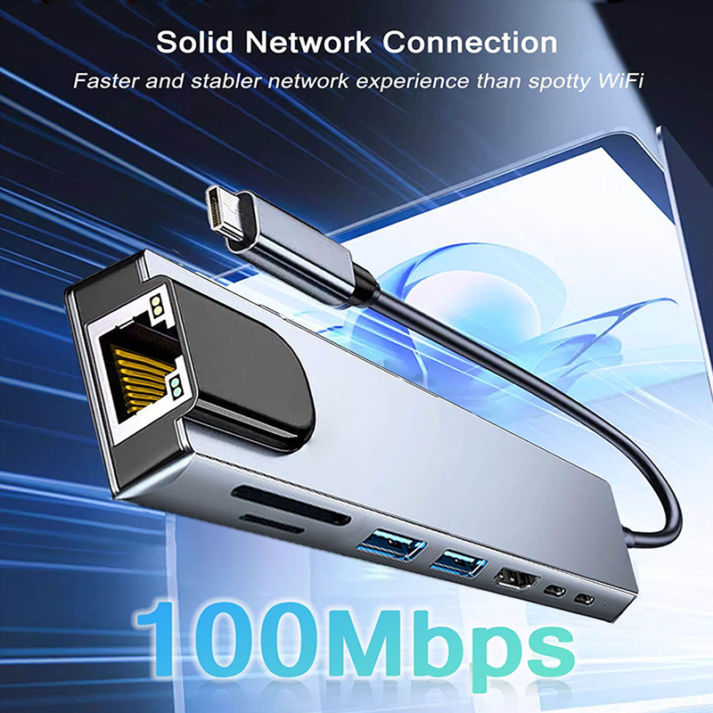 Hub USB Tipe C 8 In 1 untuk Ma - Desk Setup Usb Hub ulasan dan harga