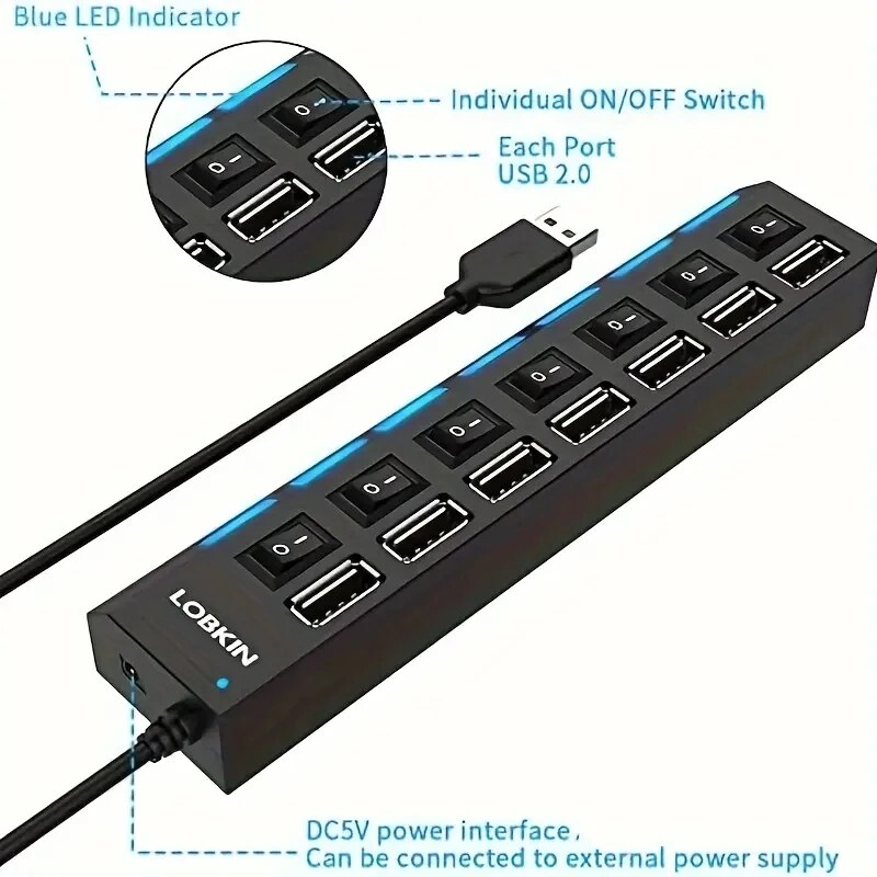 HUB 4/7 kecepatan tinggi 2.0 p - Desk Setup Usb Hub ulasan dan harga