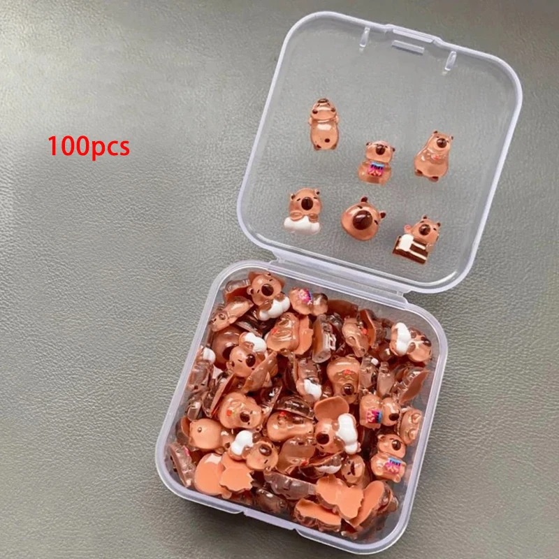 100pcs Figur Mini Capybara Hia - Desk Setup Nature ulasan dan harga