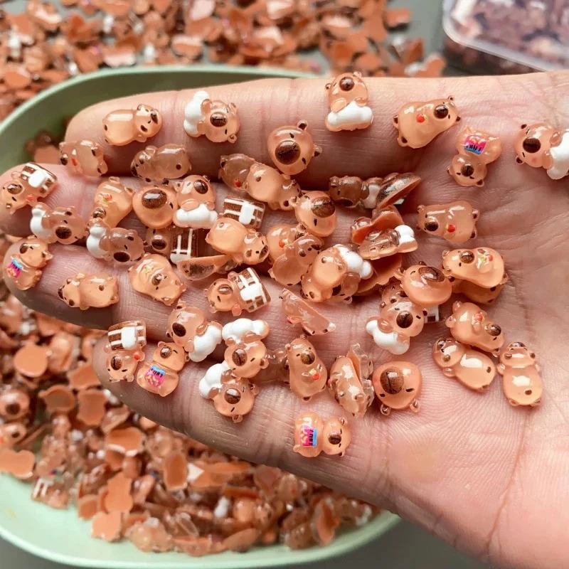 100pcs Figur Mini Capybara Hia - Desk Setup Nature ulasan dan harga