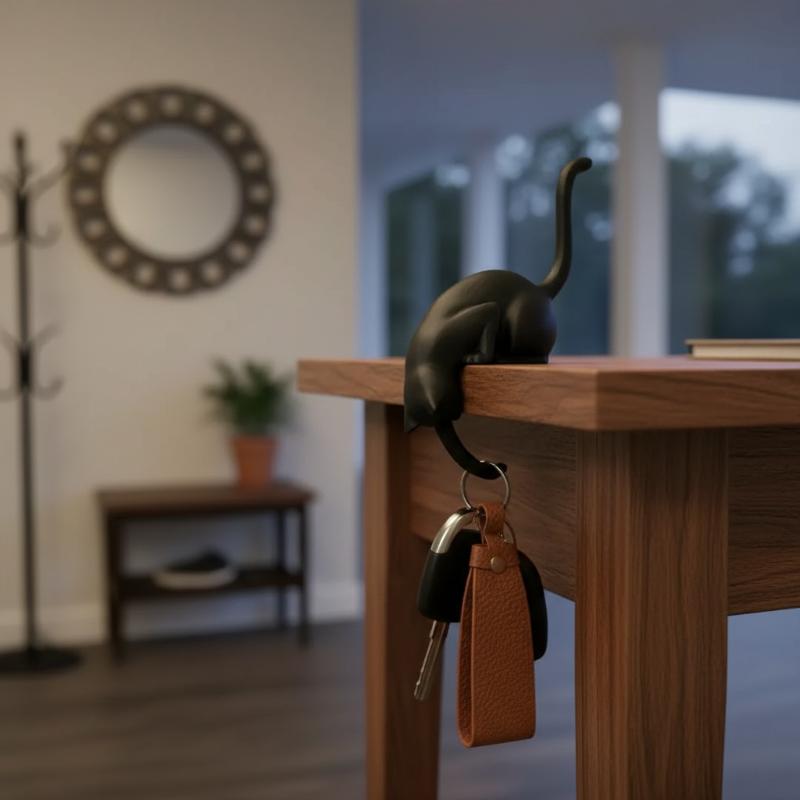 Kait Rak Kucing dengan Patung  - Desk Setup Shelf ulasan dan harga