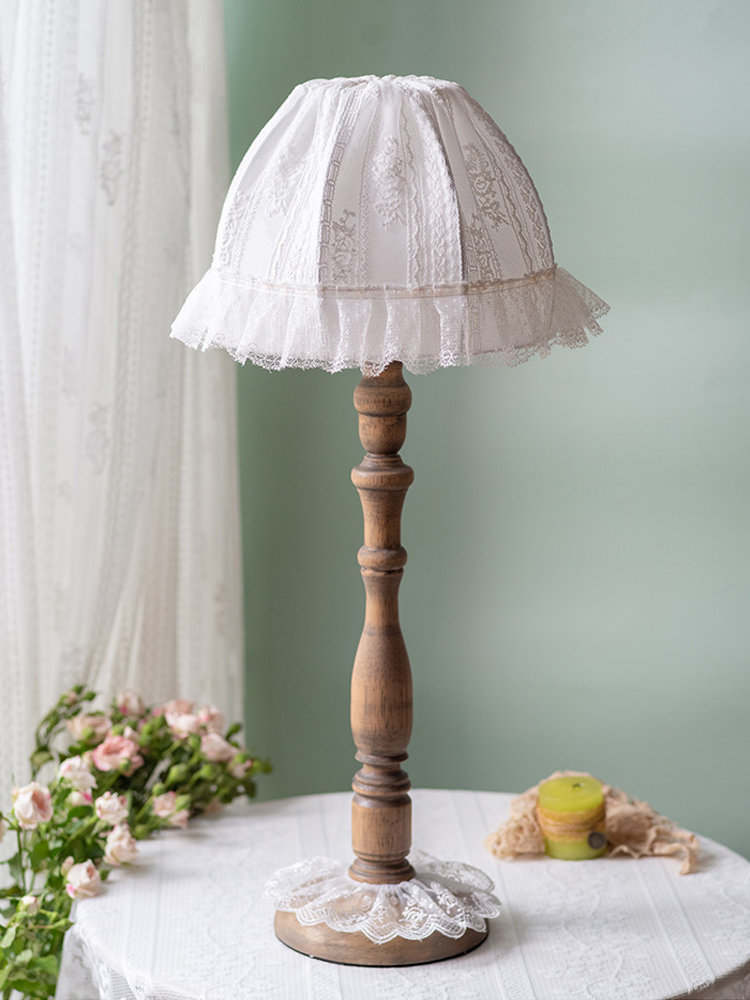 Lampu Meja Kayu Solid Eropa La - Desk Setup Wallpaper ulasan dan harga