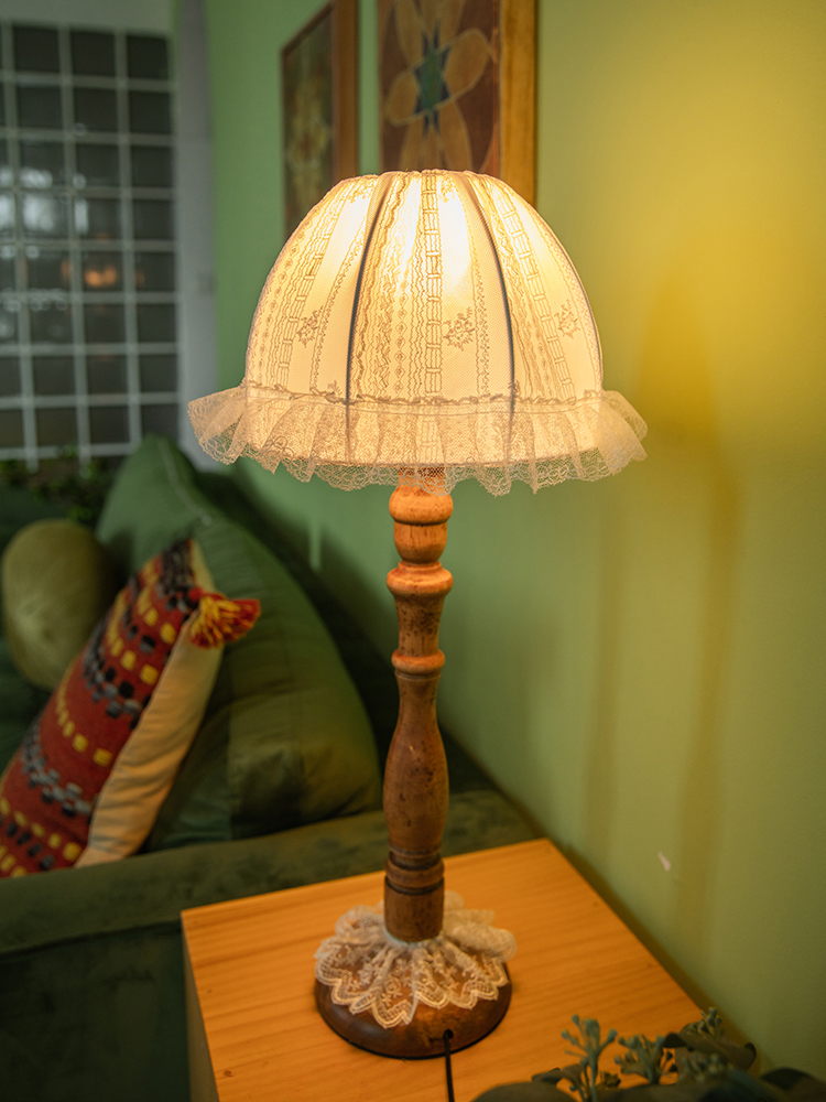 Lampu Meja Kayu Solid Eropa La - Desk Setup Wallpaper ulasan dan harga
