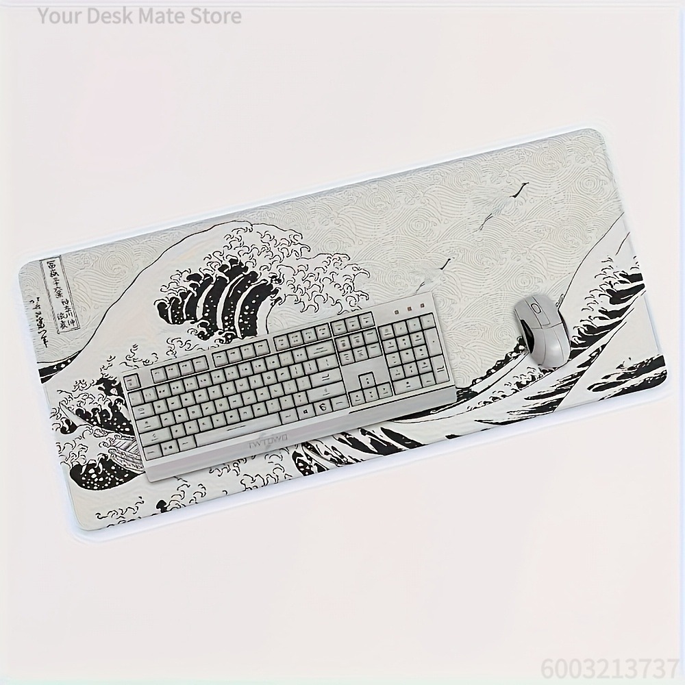 Alas Meja Seni Gelombang Hitam - Desk Setup Black And White ulasan dan harga