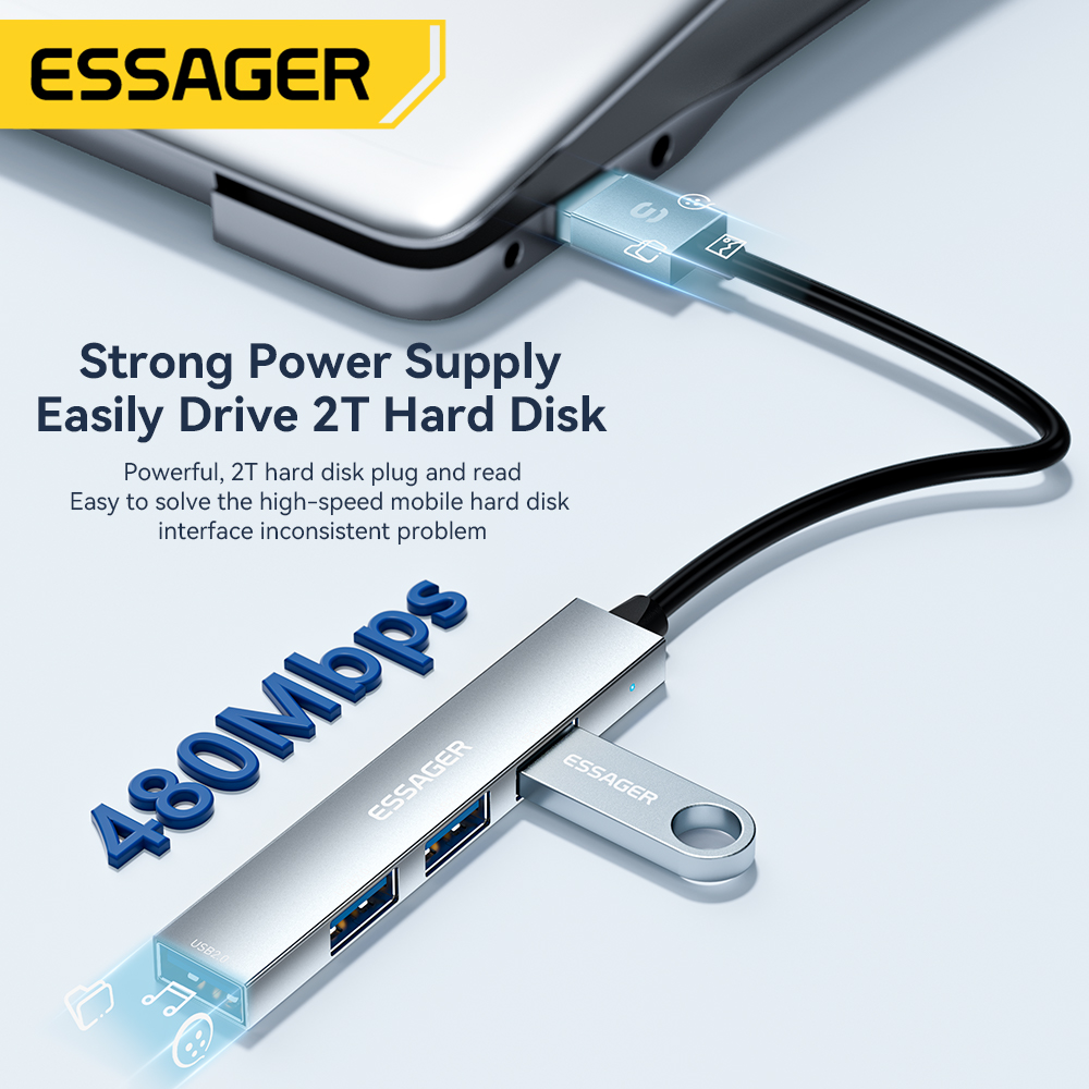 Essager adaptor tipe C kabel,  - Desk Setup Usb Hub ulasan dan harga