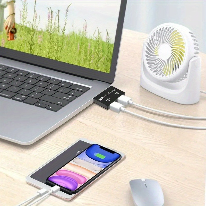 Konverter adaptor Hub USB USB  - Desk Setup Usb Hub ulasan dan harga