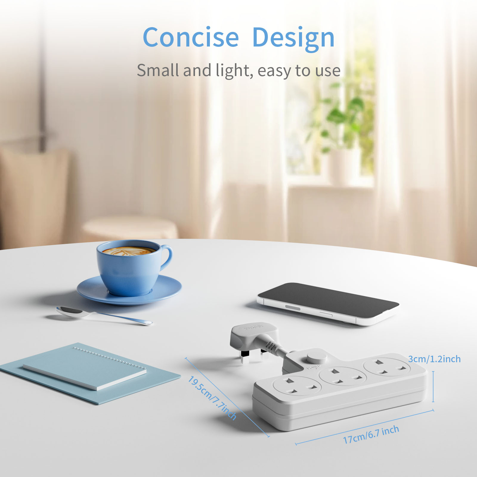 Stopkontak dinding colokan lis - Power Strip Flat ulasan dan harga