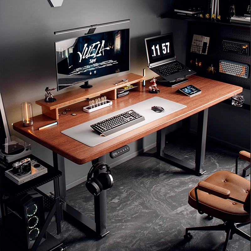 Meja Lipat Meja Komputer Gamer - Desk Setup Oak ulasan dan harga