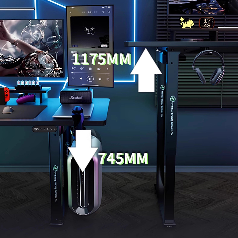 Meja Lipat Meja Komputer Gamer - Desk Setup Oak ulasan dan harga