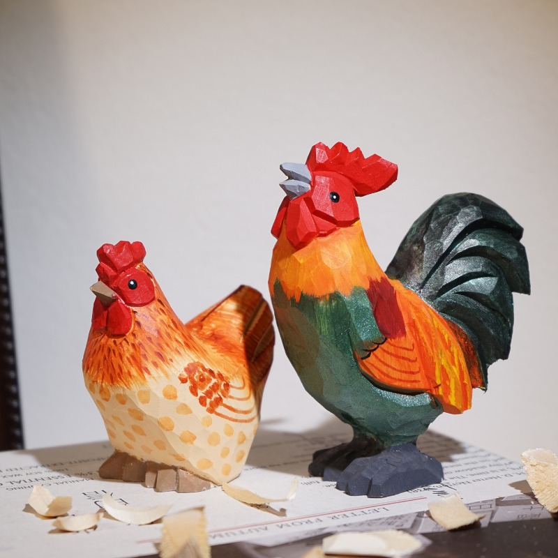 Patung Ayam dan Ayam Betina da - Desk Setup Nature ulasan dan harga
