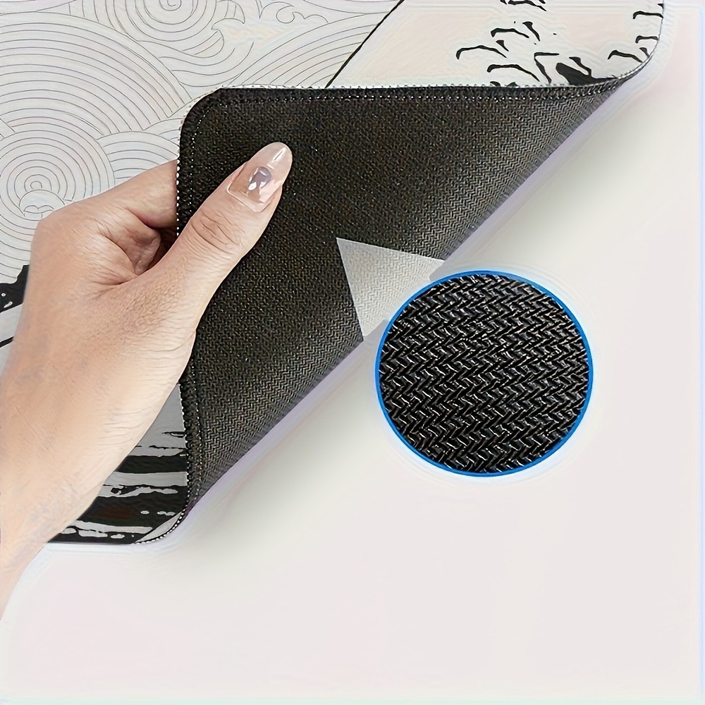 Alas Meja XXL Motif Gelombang  - Desk Setup Black And White ulasan dan harga