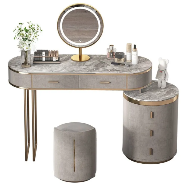 Set Kamar Tidur Furnitur Eropa - Desk Setup Oak ulasan dan harga