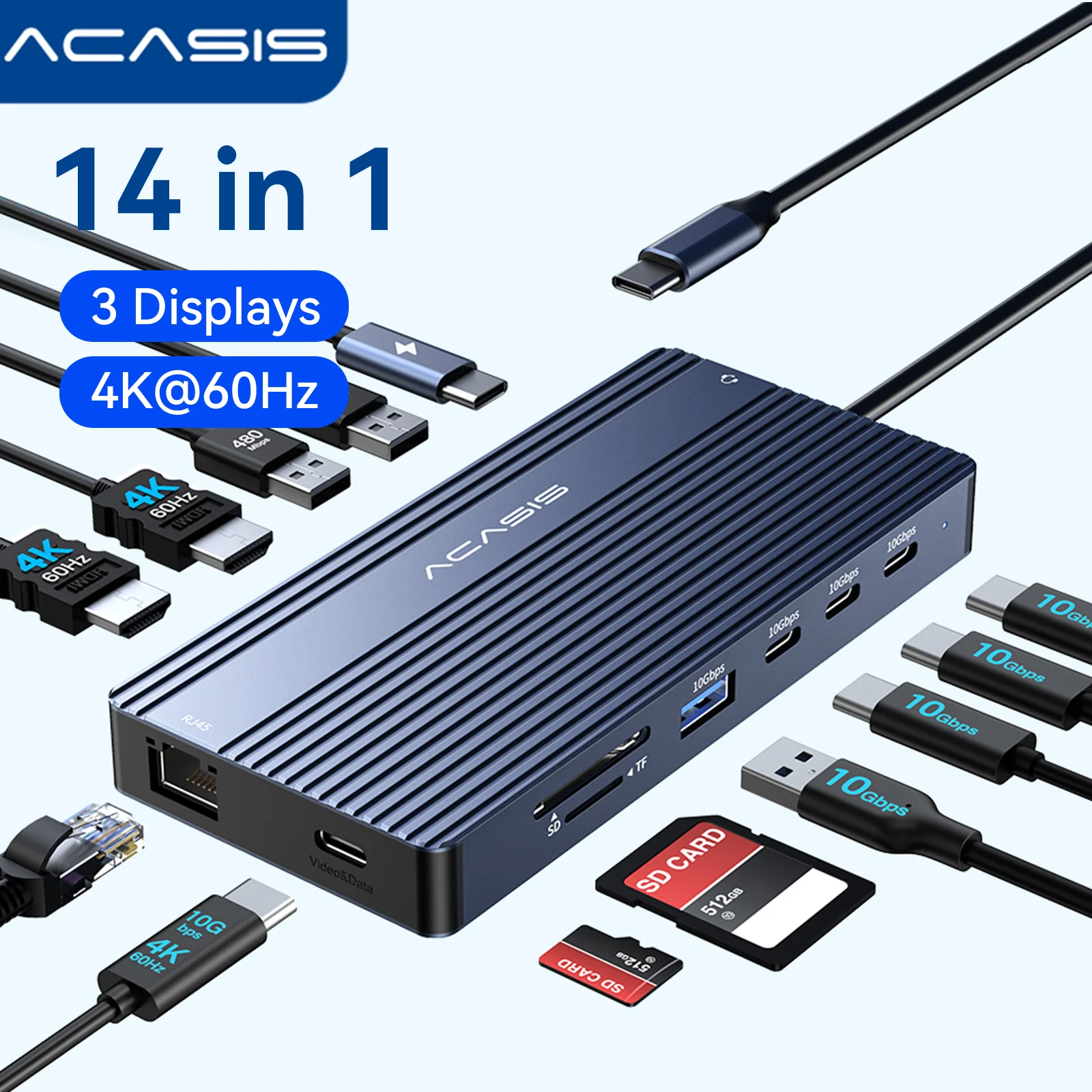 Acasis 14 in 1 USB-C Docking S - Desk Setup Mac ulasan dan harga