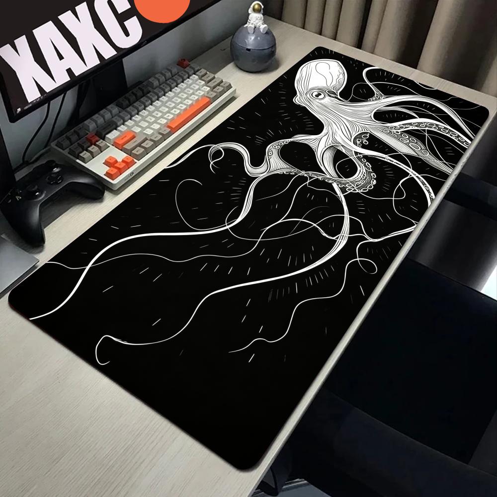 HYBXAXC Octopus Mouse Pad, Ala - Desk Setup Black And White ulasan dan harga
