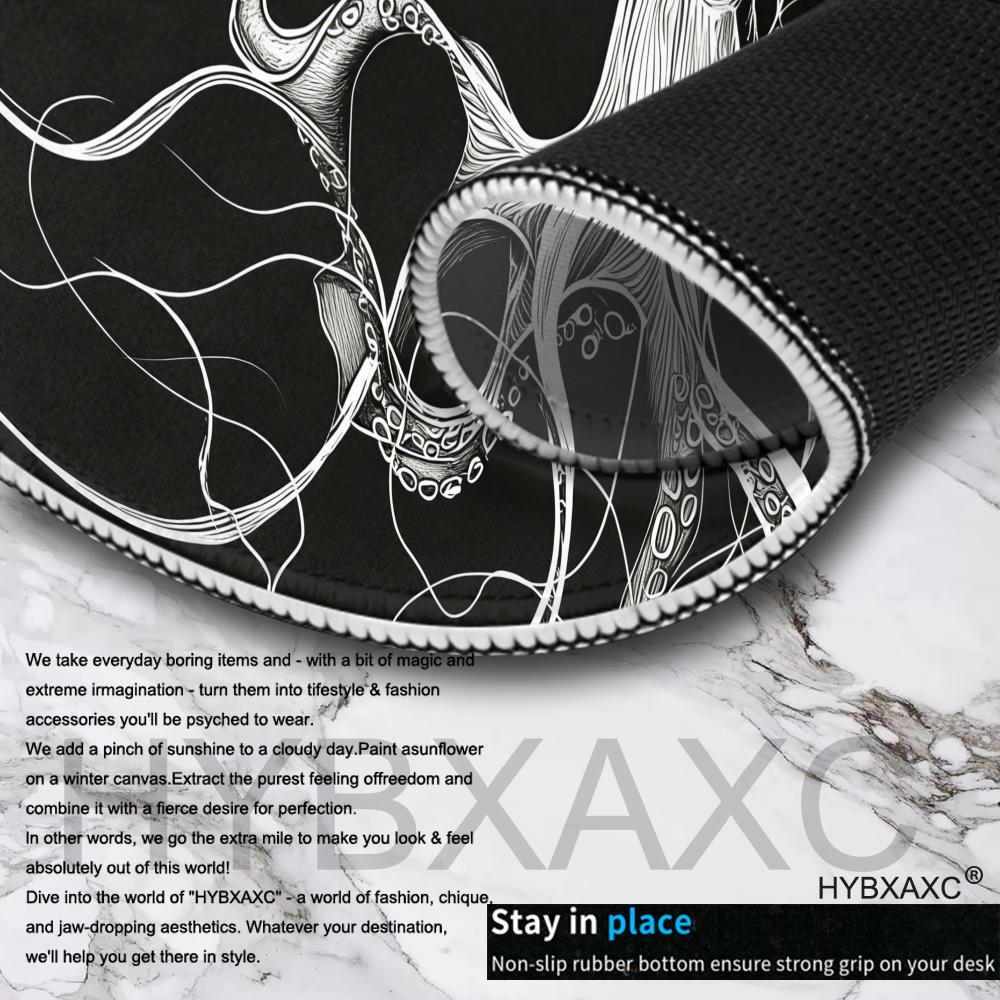 HYBXAXC Octopus Mouse Pad, Ala - Desk Setup Black And White ulasan dan harga