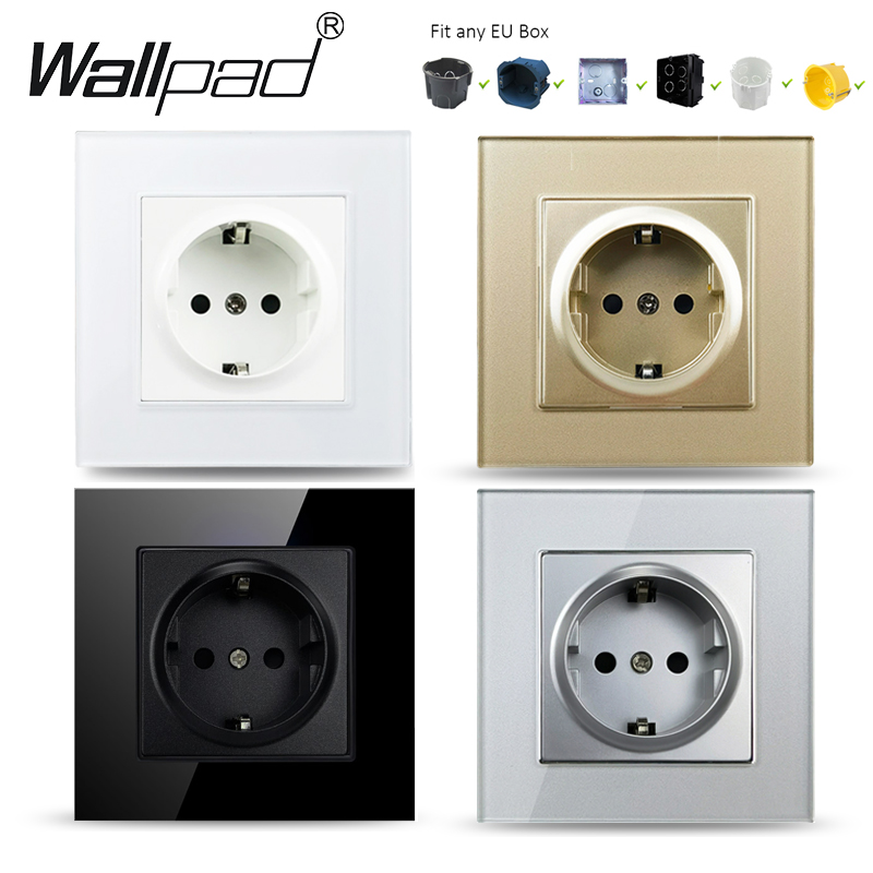 Wallpad 16A soket EU Panel kac - Power Strip Flat ulasan dan harga
