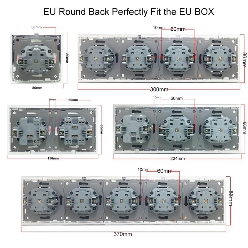 Wallpad 16A soket EU Panel kac - Power Strip Flat ulasan dan harga