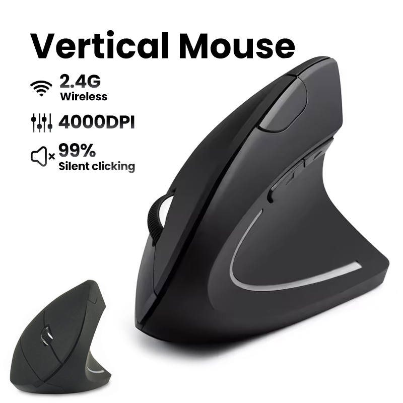 Mouse Nirkabel Ergonomis 1600  - Desk Setup Gaming And Work ulasan dan harga