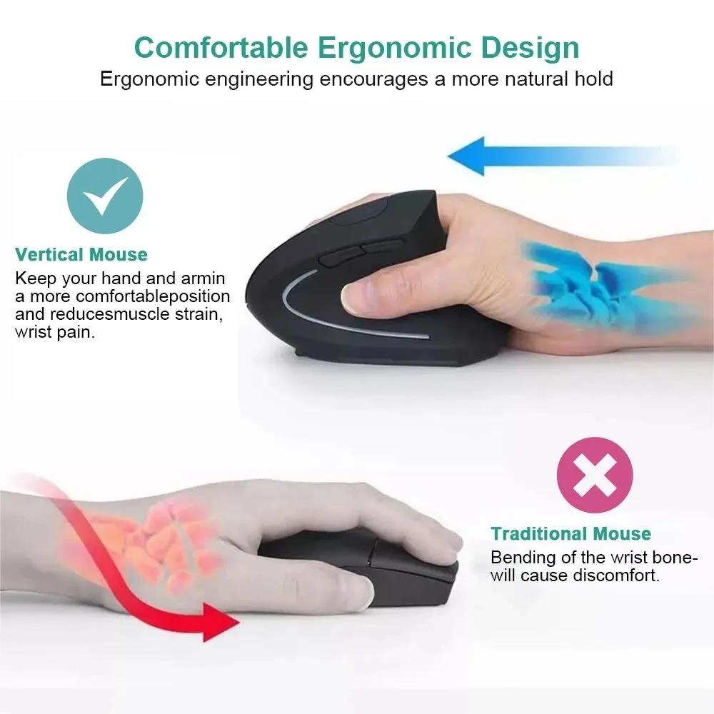 Mouse Nirkabel Ergonomis 1600  - Desk Setup Gaming And Work ulasan dan harga