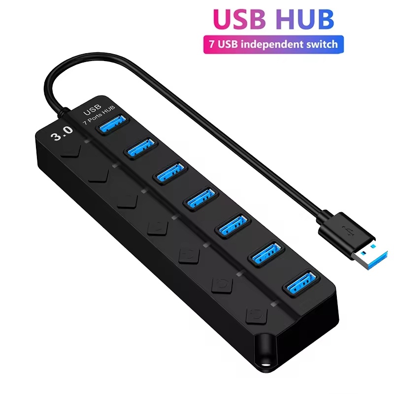 Adaptor Daya USB 3.0 4/7 Port  - Desk Setup Usb Hub ulasan dan harga