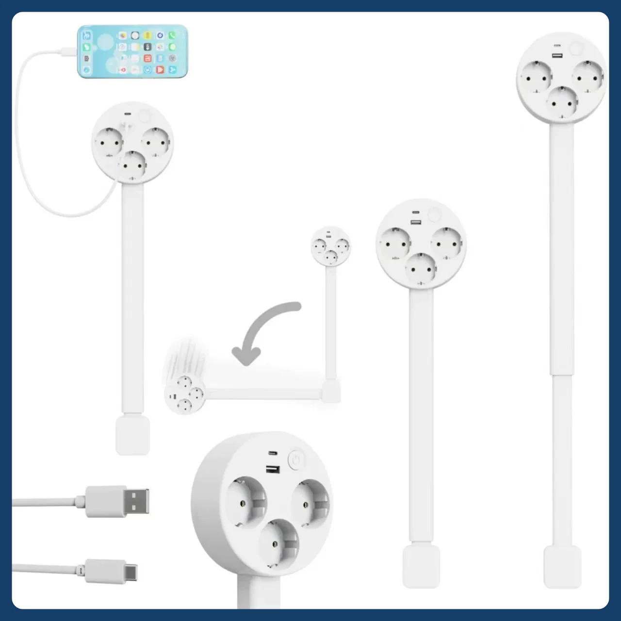 Stop Kontak Hemat Ruang dengan - Power Strip Flat ulasan dan harga