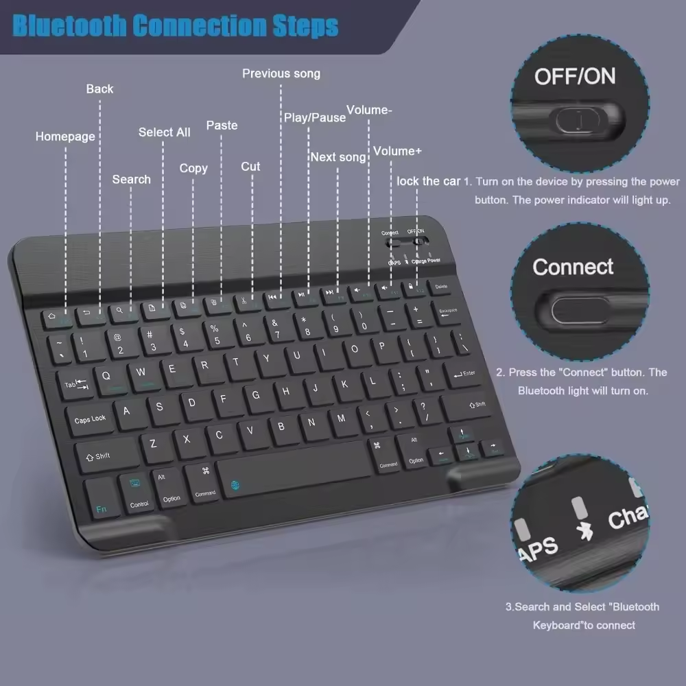 Keyboard Nirkabel Bluetooth Ke - Desk Setup Ipad ulasan dan harga