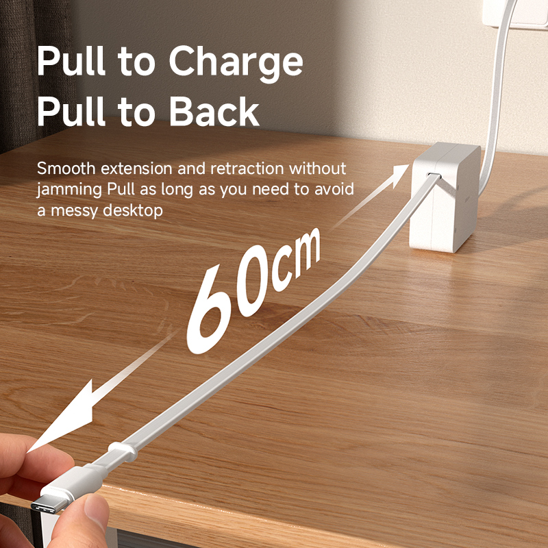 Kabel USB C Retractable Hagibi - Desk Setup Mac ulasan dan harga