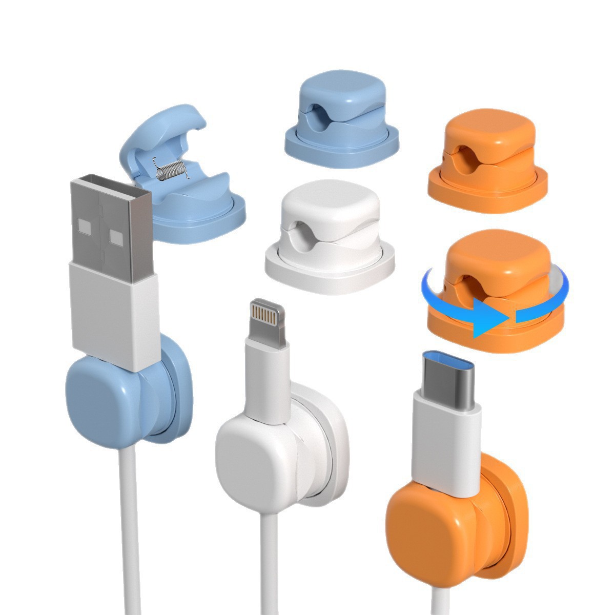 6 Buah Pengatur Kabel Multi Wa - Desk Setup Usb Hub ulasan dan harga