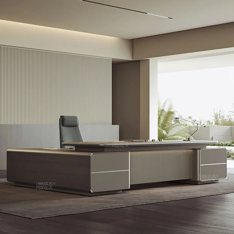 Meja Gaming L Boss untuk Rumah - Desk Setup Gaming And Work ulasan dan harga