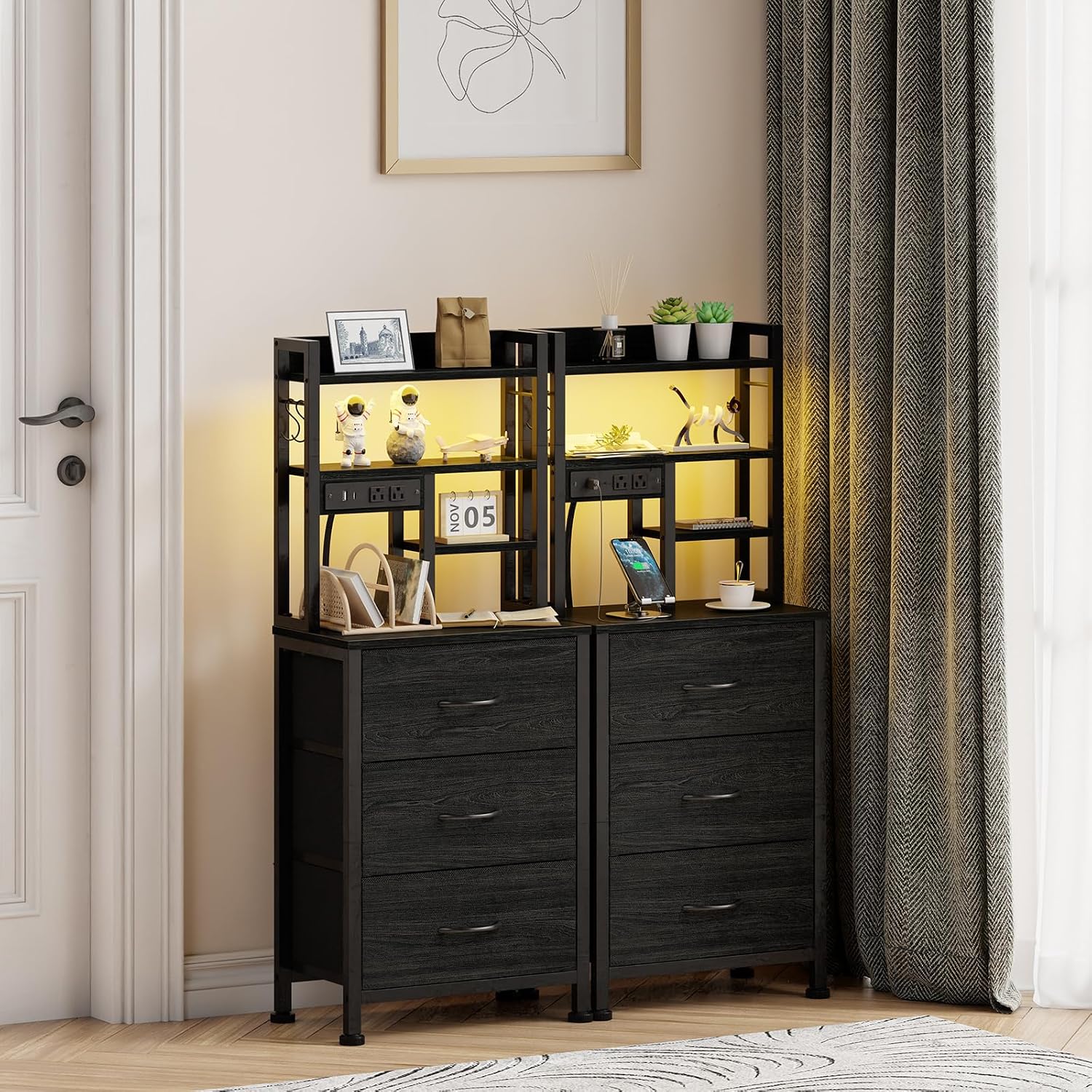 Set Meja Nakas 2 Buah, Meja Na - Desk Setup Oak ulasan dan harga
