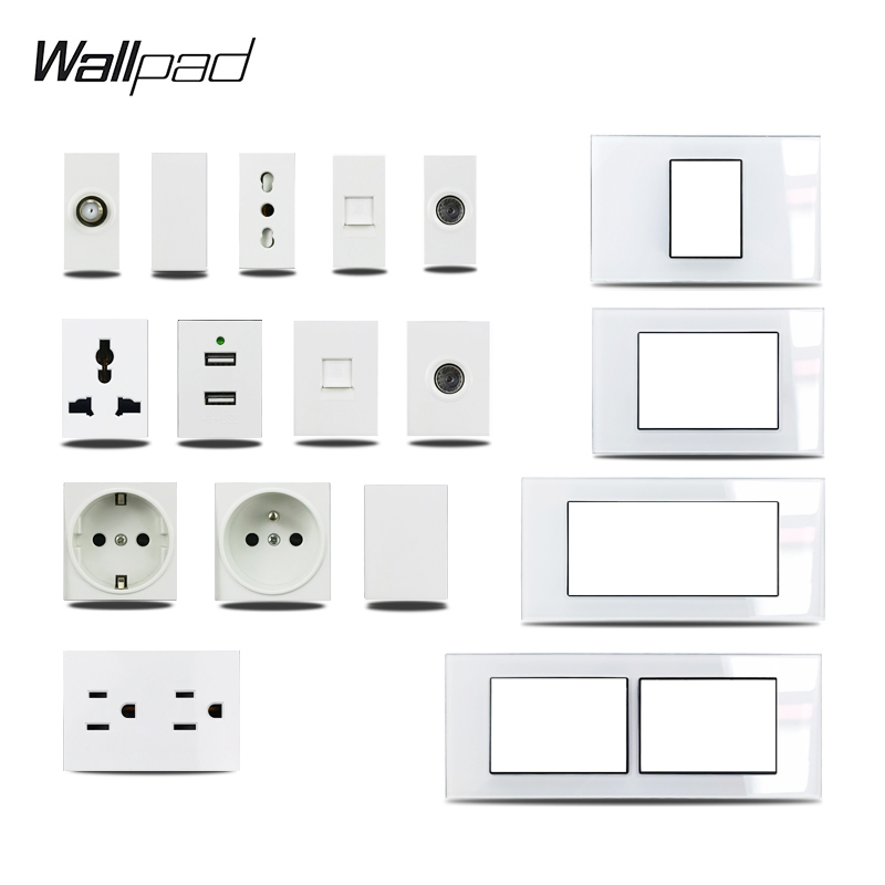 Panel Kaca Putih DIY Tipe US I - Power Strip Flat ulasan dan harga