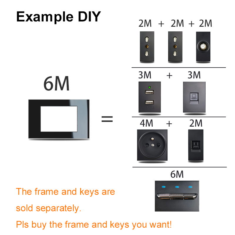 Panel Kaca Putih DIY Tipe US I - Power Strip Flat ulasan dan harga