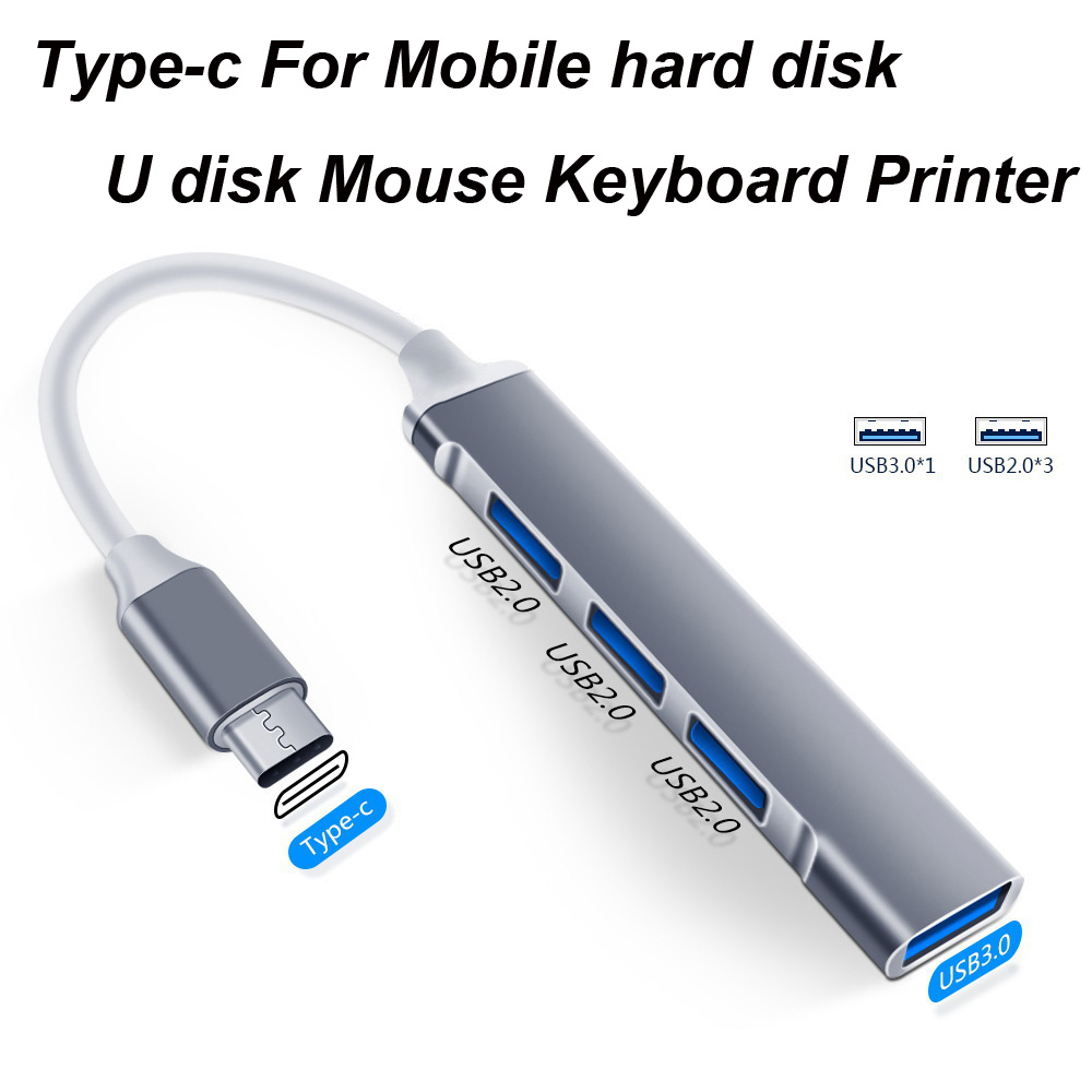 USB 3.0 TYPE-C 3.1 4 Port USB  - Desk Setup Usb Hub ulasan dan harga