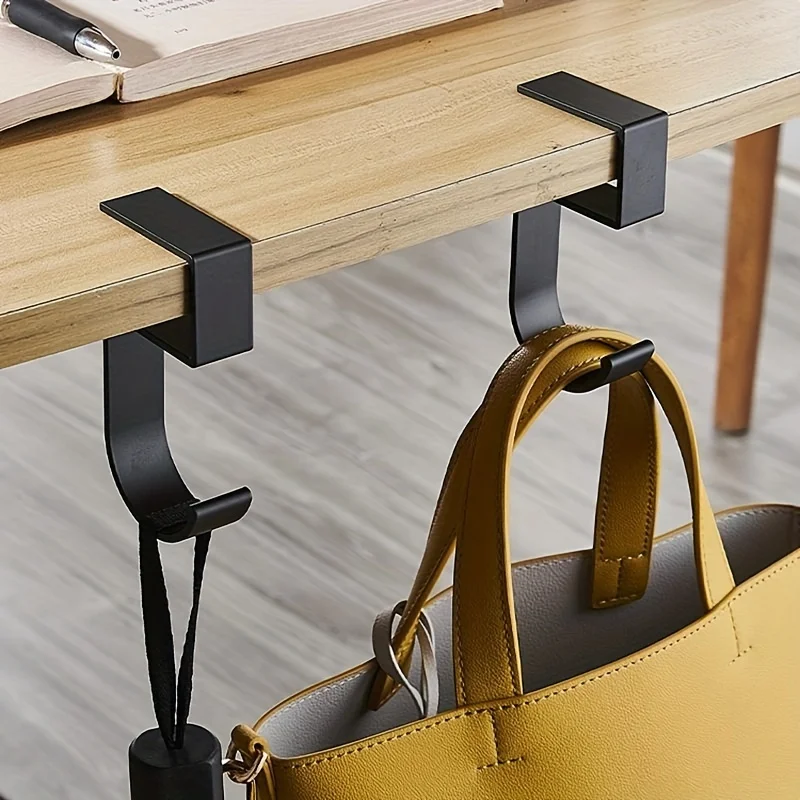 Pengatur Kait Meja Aluminium D - Desk Setup Black And White ulasan dan harga