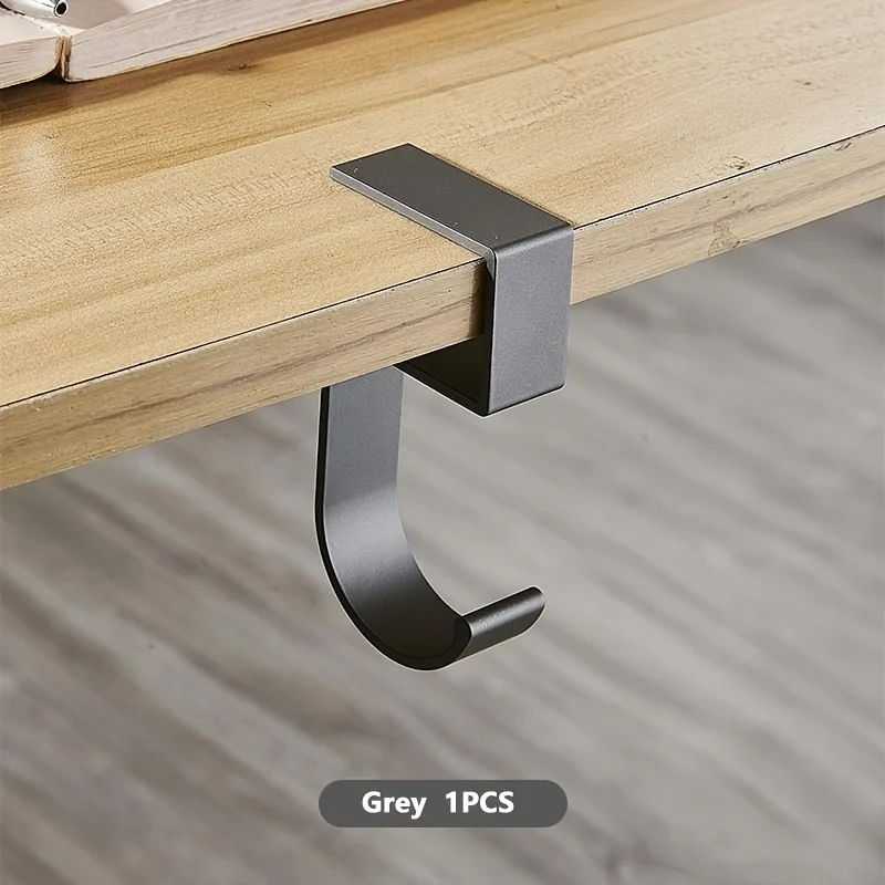 Pengatur Kait Meja Aluminium D - Desk Setup Black And White ulasan dan harga