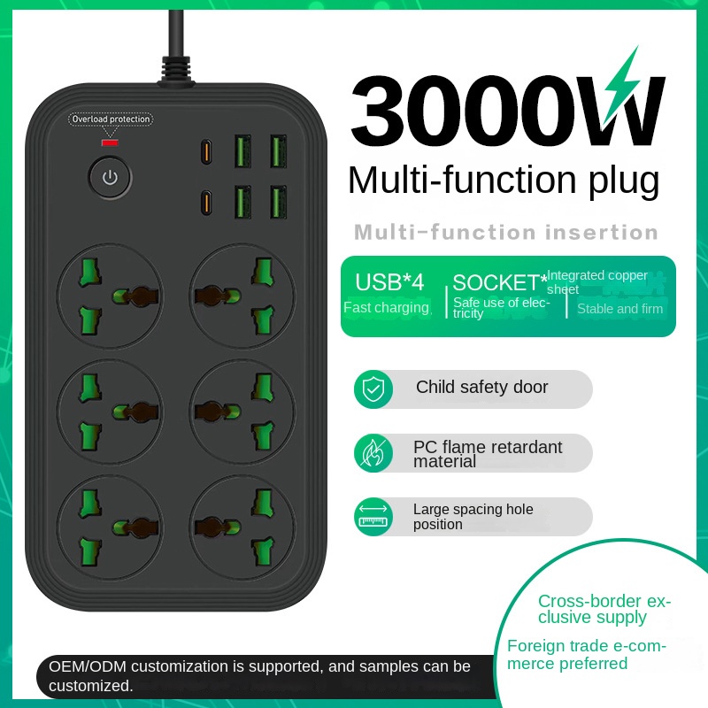 13A stop kontak Strip daya Uni - Power Strip Flat ulasan dan harga