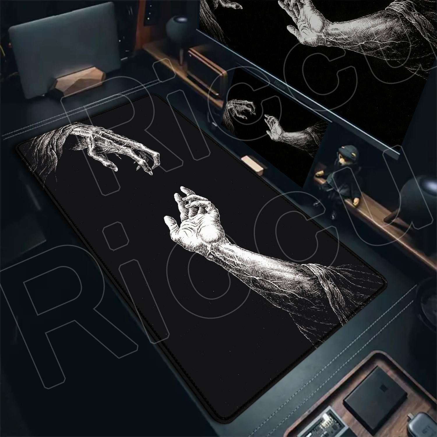 HD Besar Hitam Putih XXL Gothi - Desk Setup Black And White ulasan dan harga